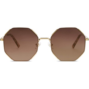 image:imageSOJOS Sunglasses for Women Men Classic Retro Polygon Shades UV400GoldBrown
