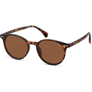 image:imageSOJOS TR90 Polarized Round Sunglasses for Women Men Vintage Style UV400 Lens SJTR2113  Unisex design Lightweight flexible frame UV400 protection scratch resistant lenses driving fishing golf outdoor activitiesBrown TortoiseBrown