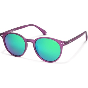 image:imageSOJOS TR90 Polarized Round Sunglasses for Women Men Vintage Style UV400 Lens SJTR2113  Unisex design Lightweight flexible frame UV400 protection scratch resistant lenses driving fishing golf outdoor activitiesPurpleGreen