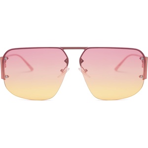 image:imageSOJOS Trendy Aviator Sunglasses Mens Womens Retro Metal Rimless Frame Shades Lentes De Sol Para Mujer SJ1192Pink