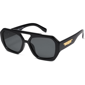 image:imageSOJOS Trendy Aviator Sunglasses for Womens Mens PolarizedHexagonal Square Double Bridge Designer Inspired Sun Glasses SJ2288Black
