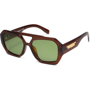 image:imageSOJOS Trendy Aviator Sunglasses for Womens Mens PolarizedHexagonal Square Double Bridge Designer Inspired Sun Glasses SJ2288Coffee