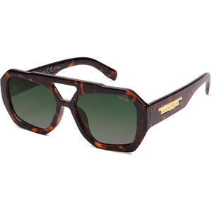 image:imageSOJOS Trendy Aviator Sunglasses for Womens Mens PolarizedHexagonal Square Double Bridge Designer Inspired Sun Glasses SJ2288TortoiseGreen