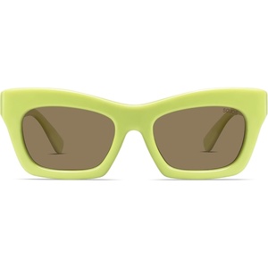 image:imageSOJOS Trendy Cat Eye Polarized Sunglasses for Women Men Retro Chunky Designer Sunnies SJ2339GreenBrown