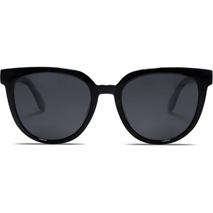 image:imageSOJOS Trendy Cat Eye Round Polarized Sunglasses for Women Fashion UV Protection Sunnies Sunglasses SJ2175Dark Black