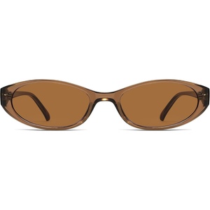 image:imageSOJOS Trendy Cat Eye Womens SunglassesRetro Skinny Chic Narrow Oval 90s Slim Small Cute Sunnies SJ2753BrownBrown