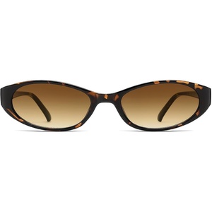 image:imageSOJOS Trendy Cat Eye Womens SunglassesRetro Skinny Chic Narrow Oval 90s Slim Small Cute Sunnies SJ2753TortoiseBrown Grading