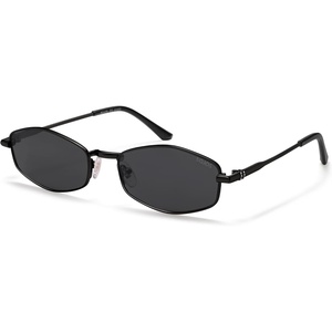 image:imageSOJOS Trendy Hexagonal Polarized Sunglasses for Women Men Retro Fashion Irregular Rhombus Shades UV400 Protection SJ1259Black