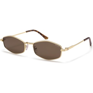 image:imageSOJOS Trendy Hexagonal Polarized Sunglasses for Women Men Retro Fashion Irregular Rhombus Shades UV400 Protection SJ1259Brown