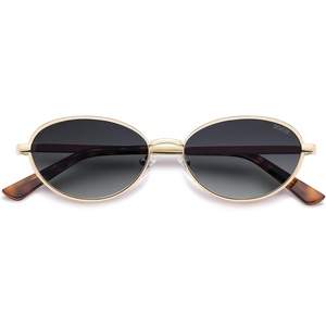 image:imageSOJOS Trendy Oval Cat Eye Polarized Sunglasses for Women Men Chic 80s 90s Retro Fashion Sunnies SJ1279GoldGradient Grey