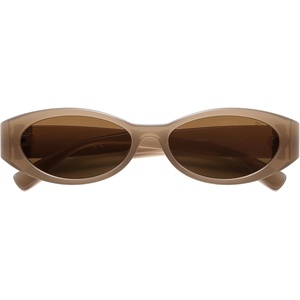 image:imageSOJOS Trendy Oval Polarized Sunglasses Womens Retro Narrow Chic Thin Y2k Sunnies SJ2364Light BrownBrown
