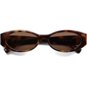 image:imageSOJOS Trendy Oval Polarized Sunglasses Womens Retro Narrow Chic Thin Y2k Sunnies SJ2364TortoiseBrown