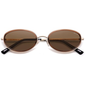 image:imageSOJOS Trendy Oval Polarized Sunglasses for Women Men 80s 90s Chic Retro Vintage Sunnies SJ1248BrownBrown