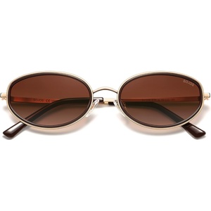 image:imageSOJOS Trendy Oval Polarized Sunglasses for Women Men 80s 90s Chic Retro Vintage Sunnies SJ1248Dark BrownReddish Brown