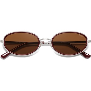 image:imageSOJOS Trendy Oval Polarized Sunglasses for Women Men 80s 90s Chic Retro Vintage Sunnies SJ1248Dark RedBrown