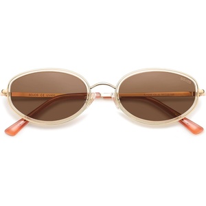 image:imageSOJOS Trendy Oval Polarized Sunglasses for Women Men 80s 90s Chic Retro Vintage Sunnies SJ1248Light BrownBrown