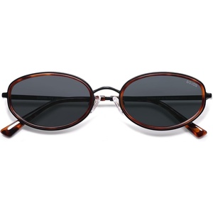 image:imageSOJOS Trendy Oval Polarized Sunglasses for Women Men 80s 90s Chic Retro Vintage Sunnies SJ1248TortoiseLight Grey