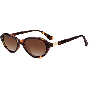 image:imageSOJOS Trendy Oval Polarized Sunglasses for Women Retro Cateye Chic Shades Sunnies SJ2653Tortoise Frame Brown Grading Lens