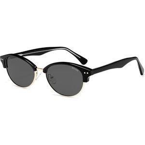 image:imageSOJOS Trendy Oval Polarized Sunglasses for Women Retro Cute Shades Sunnies SJ2687Black Frame Grey Lens