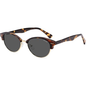 image:imageSOJOS Trendy Oval Polarized Sunglasses for Women Retro Cute Shades Sunnies SJ2687Tortoise Frame Grey Lens