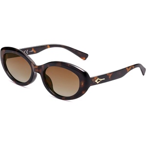 image:imageSOJOS Trendy Oval Polarized Sunglasses for Women Retro Small Cat Eye Sun Glasses 90s Shades SJ2322Demi