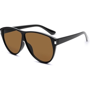 image:imageSOJOS Trendy Oversized Sunglasses for WomenRetro Big Large Shades Sun Glasses SJ2708Black Frame Brown Lens