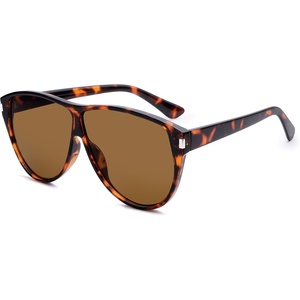 image:imageSOJOS Trendy Oversized Sunglasses for WomenRetro Big Large Shades Sun Glasses SJ2708Tortoise Frame Brown Len