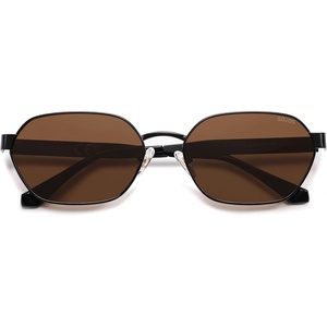 image:imageSOJOS Trendy Polarized Hexagon Sunglasses for Women Men UV400 Retro Rectangle Shades SJ1238BlackBrown