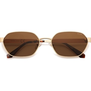 image:imageSOJOS Trendy Polarized Hexagon Sunglasses for Women Men UV400 Retro Rectangle Shades SJ1238GoldBrown