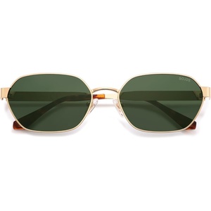 image:imageSOJOS Trendy Polarized Hexagon Sunglasses for Women Men UV400 Retro Rectangle Shades SJ1238GoldGreen