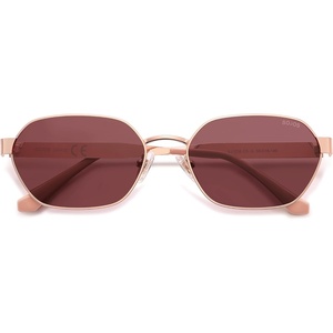 image:imageSOJOS Trendy Polarized Hexagon Sunglasses for Women Men UV400 Retro Rectangle Shades SJ1238Rose GoldRed