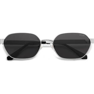 image:imageSOJOS Trendy Polarized Hexagon Sunglasses for Women Men UV400 Retro Rectangle Shades SJ1238SilverGrey