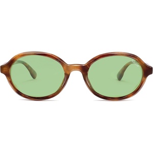 image:imageSOJOS Trendy Polarized Oval Sunglasses for Women MenFashion Ovale Rounded Shades Fashion Wave Frame UV400 Protected SJ2697Yellow Demi