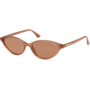 image:imageSOJOS Trendy Polarized Oval Sunglasses for Women Retro Chic 90s Shades Lightweight Sunnies SJ2656Brown Frame Brown Lens