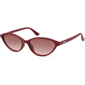 image:imageSOJOS Trendy Polarized Oval Sunglasses for Women Retro Chic 90s Shades Lightweight Sunnies SJ2656Red Frame Red Grading Lens