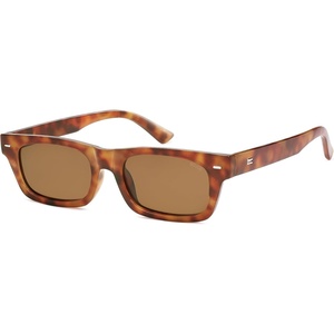 image:imageSOJOS Trendy Polarized Rectangle Sunglasses Womens Men Retro Vintage Sun Glasses SJ2379Yellow Tortoise Frame Brown Lens