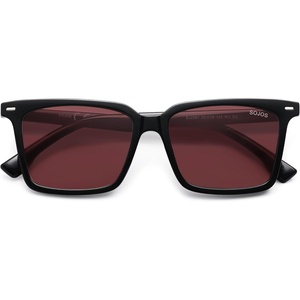 image:imageSOJOS Trendy Polarized Square Sunglasses Womens Men Retro Vintage 90s Sun Glasses SJ2387Tortoise Frame Red Lens