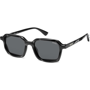 image:imageSOJOS Trendy Polarized Square Sunglasses for Women MenFashion Rectangle Shades Wavy Pattern Frame UV400 Protected SJ2698Black