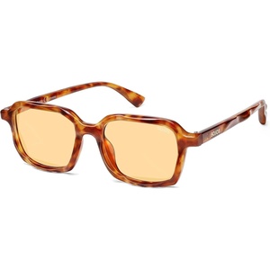 image:imageSOJOS Trendy Polarized Square Sunglasses for Women MenFashion Rectangle Shades Wavy Pattern Frame UV400 Protected SJ2698Yellow Demi