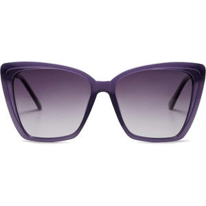 image:imageSOJOS Trendy Polarized Sunglasses For Women Retro Womens Oversized Square Cat Eye Sun Glasses UV Protection SJ2206Milky Violet FrameViolet Grading Lens