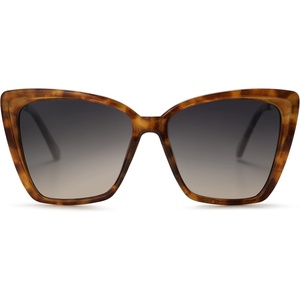 image:imageSOJOS Trendy Polarized Sunglasses For Women Retro Womens Oversized Square Cat Eye Sun Glasses UV Protection SJ2206Tortoise FrameGrey Grading Lens