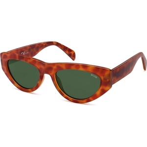 image:imageSOJOS Trendy Polarized Sunglasses Womens Retro Vintage 90s Cute Cat Eye Sun Glasses SJ2614Red Tortoise Frame Green Lens