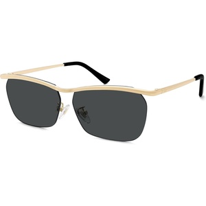 image:imageSOJOS Trendy Rectangle Cat Eye Semirimless Sunglasses Womens Retro Fashion Vintage Shades UV400 Protection SJ1253GoldGrey