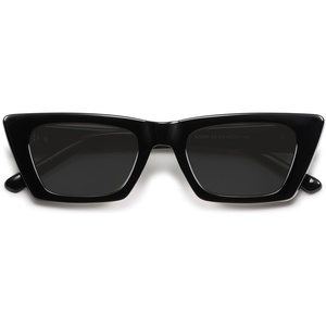 image:imageSOJOS Trendy Rectangle Cateye Polarized Sunglasses Womens Mens Retro Small Narrow Flat Top Sunnies SJ2354BlackGrey