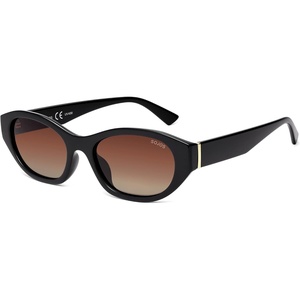 image:imageSOJOS Trendy Rectangle Polarized Sunglasses For Women Men Retro Sun Glasses Narrow Square 90s SJ2673Black Brown Grading Lens