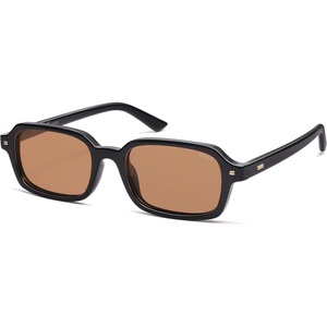 image:imageSOJOS Trendy Rectangle Polarized Sunglasses Womens Mens Small Retro Fashion Thin Slim Square Sunnies SJ2610Black  Blush