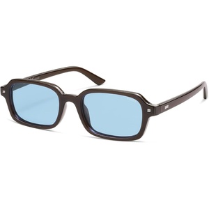 image:imageSOJOS Trendy Rectangle Polarized Sunglasses Womens Mens Small Retro Fashion Thin Slim Square Sunnies SJ2610Brown  Blue