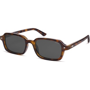 image:imageSOJOS Trendy Rectangle Polarized Sunglasses Womens Mens Small Retro Fashion Thin Slim Square Sunnies SJ2610Brown Tortoise  Grey
