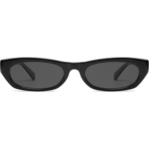 image:imageSOJOS Trendy Small Rectangle Polarized Sunglasses for Women Men Retro Y2K Narrow Thin Skinny Sunnies SJ2363BlackGrey