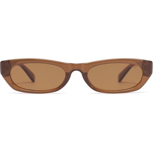 image:imageSOJOS Trendy Small Rectangle Polarized Sunglasses for Women Men Retro Y2K Narrow Thin Skinny Sunnies SJ2363Clear BrownLight Brown
